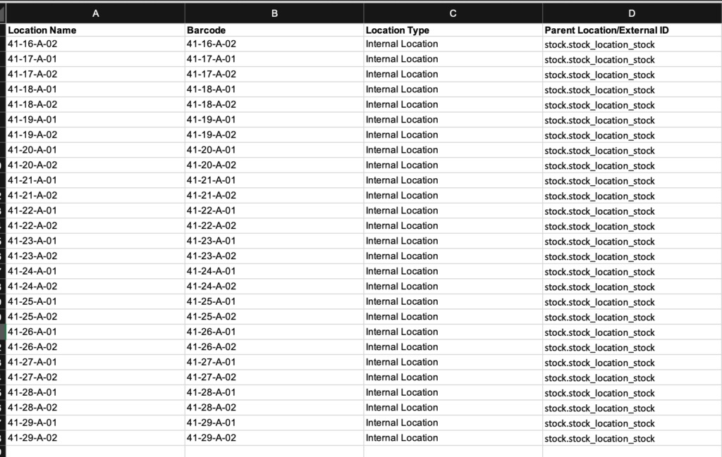 Upload the warehouse map in Odoo